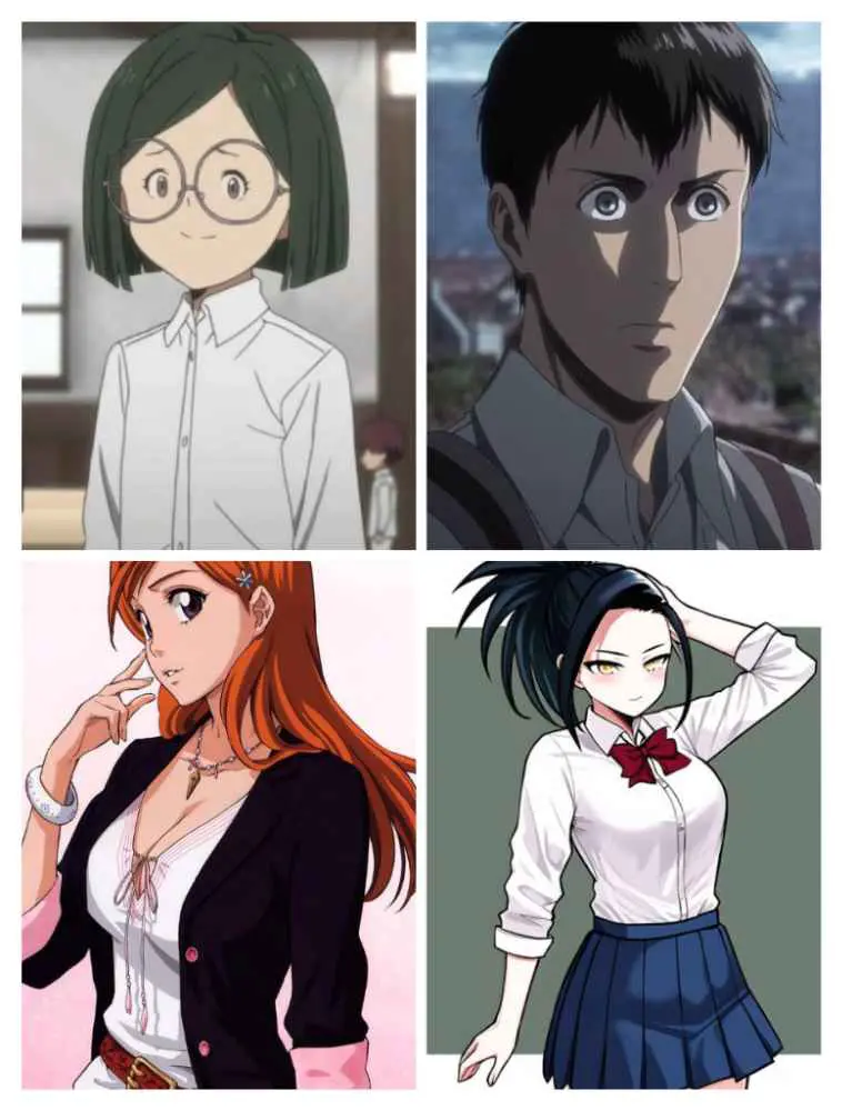 Orihime Inoue, Momo Yaoyorozu, Berthold Hoover & Gilda